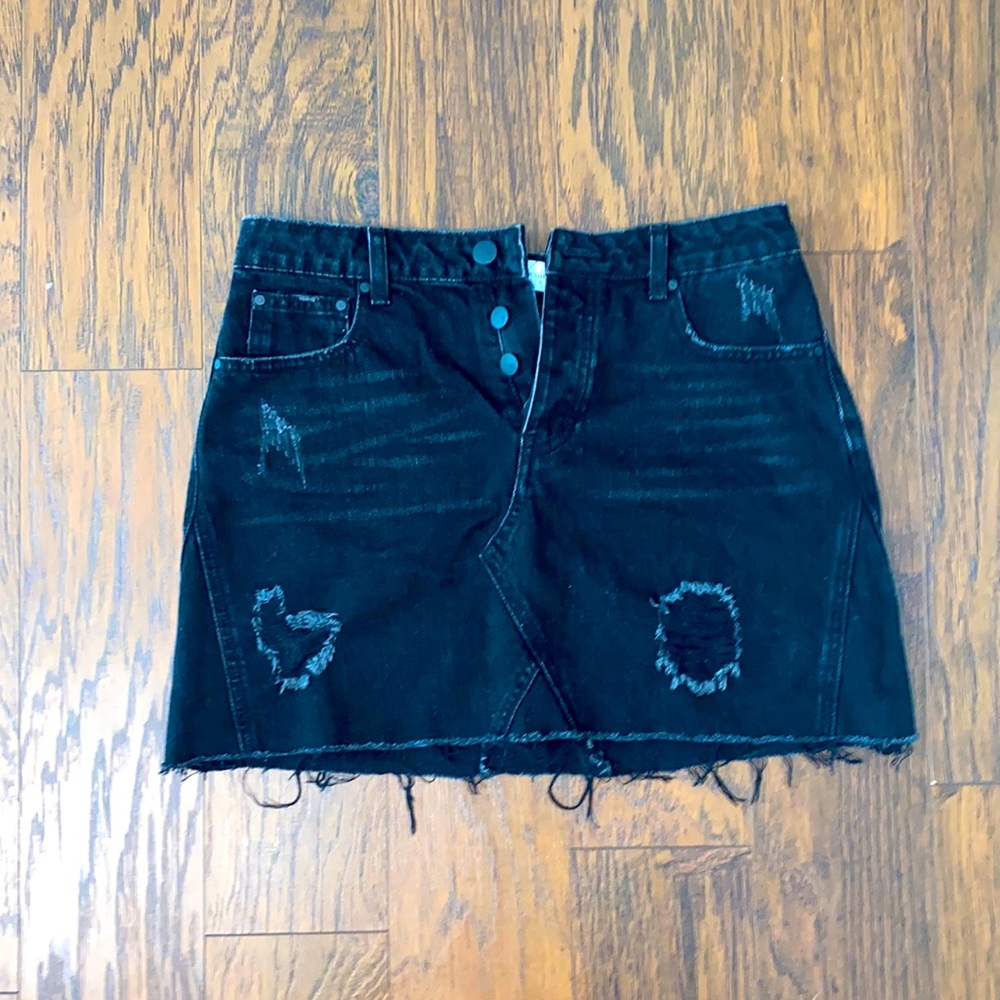 Distressed skirt